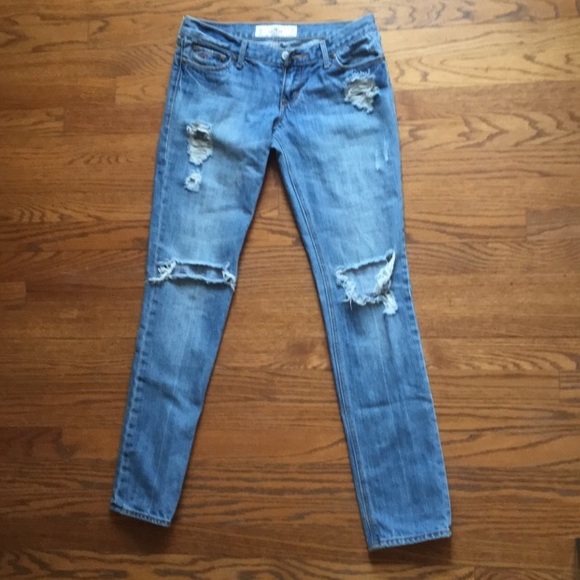 Hollister distressed beachy skinny jeans 26 - Picture 4 of 4